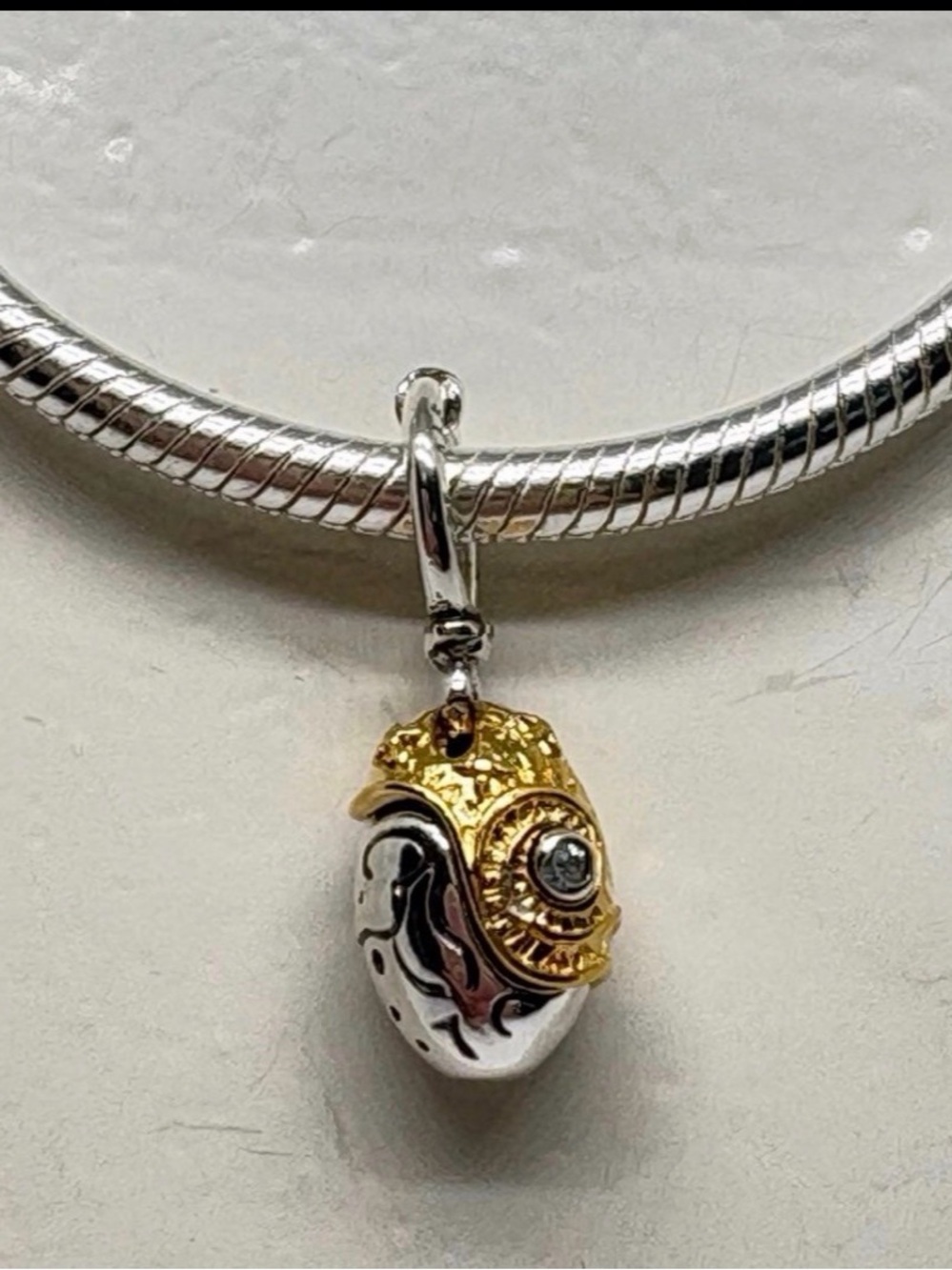 Pandora Disney Moana Heart of TaFiti Dangle Charm Two-Tone Sterling Silver